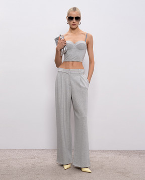 Twinset Grey melange bustier top 261AP2144