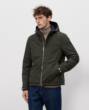 MooRER Green down jacket ALBINI ALBINISTP