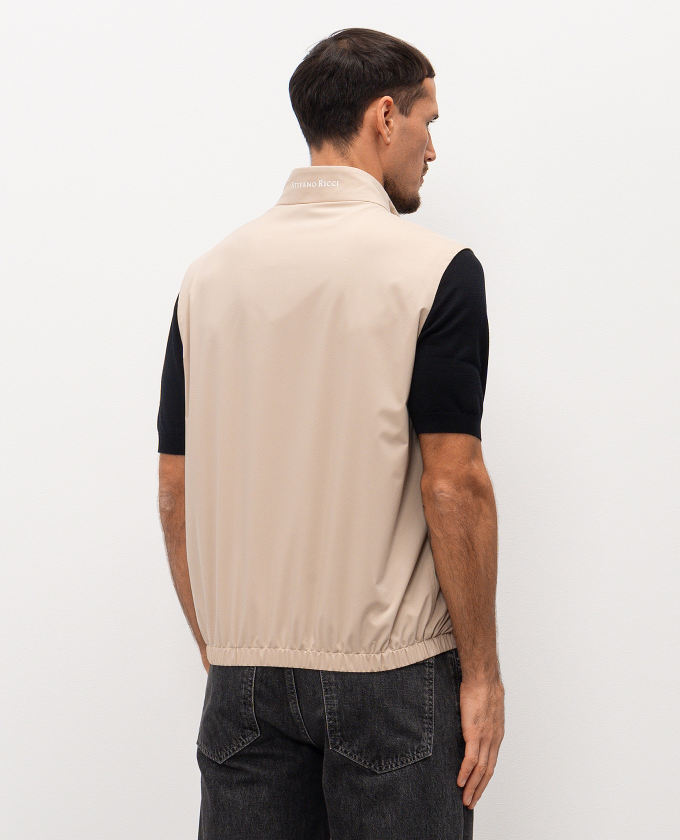

Beige vest with logo Stefano Ricci