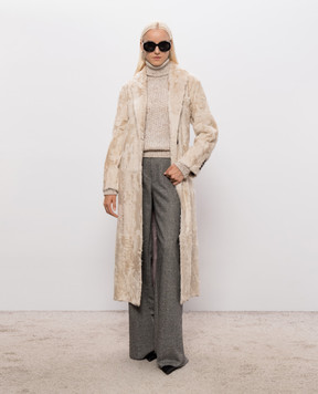 Rindi Beige sheepskin coat 012AG026