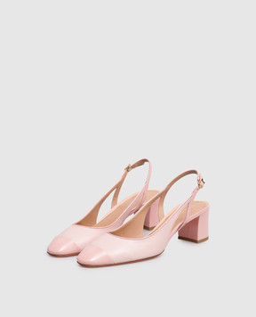 Santoni Pink leather slingbacks WDNC71546HA2NOGO