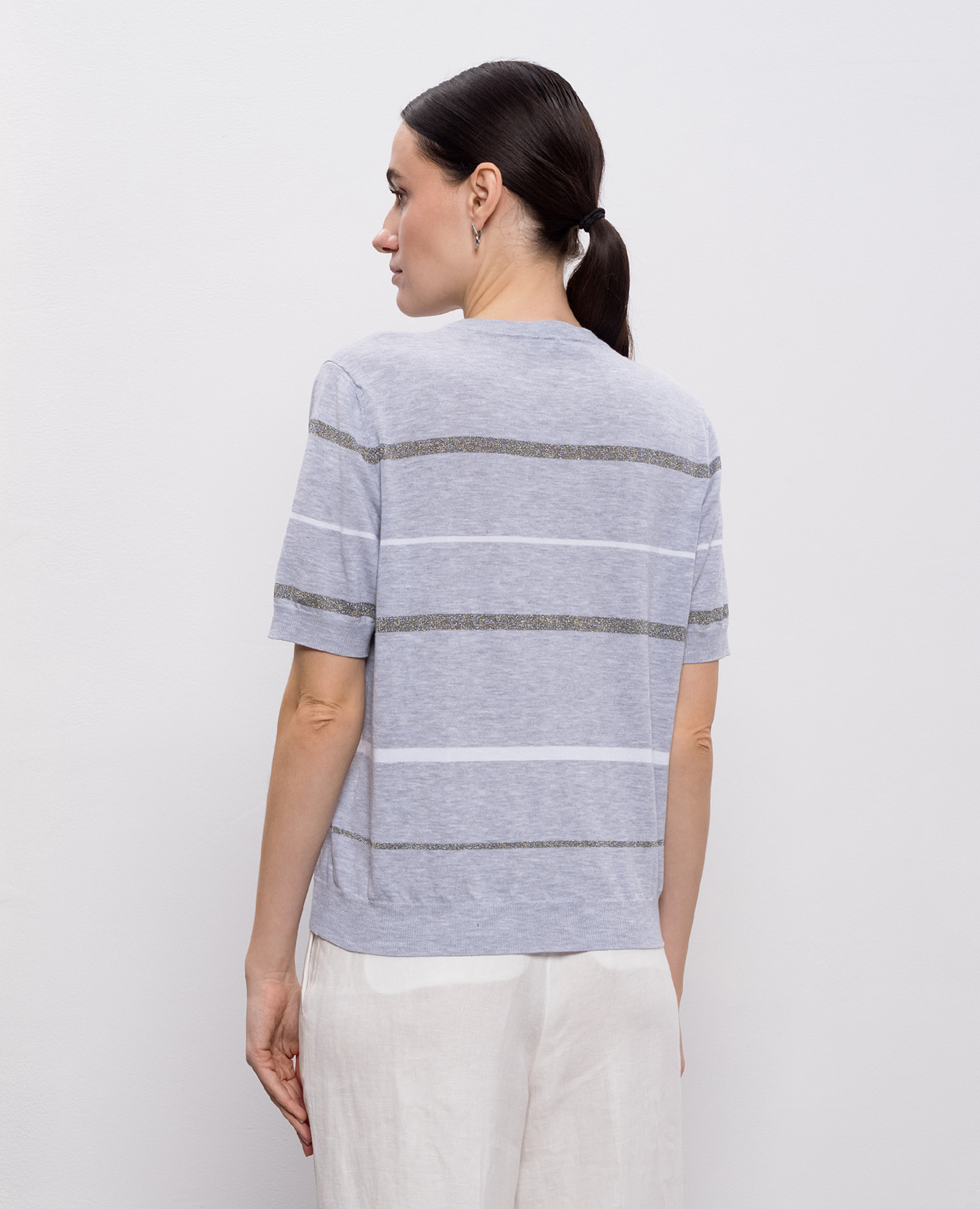 

Gray striped top Peserico, Grey