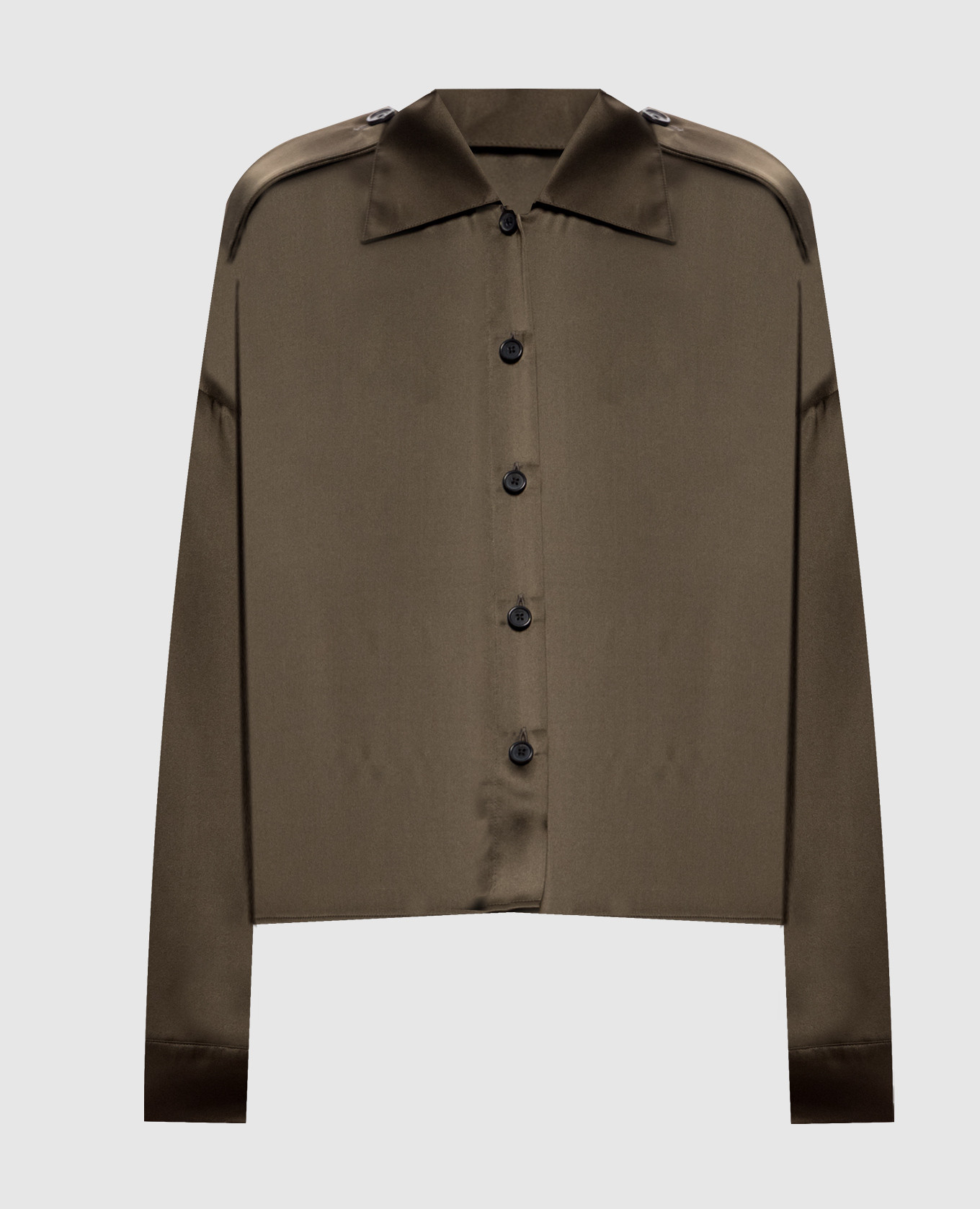Bodine khaki silk blouse Khaite