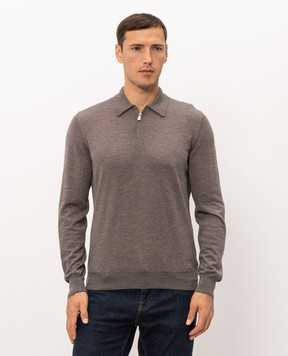 Enrico Mandelli Gray wool polo shirt 4K167A5274