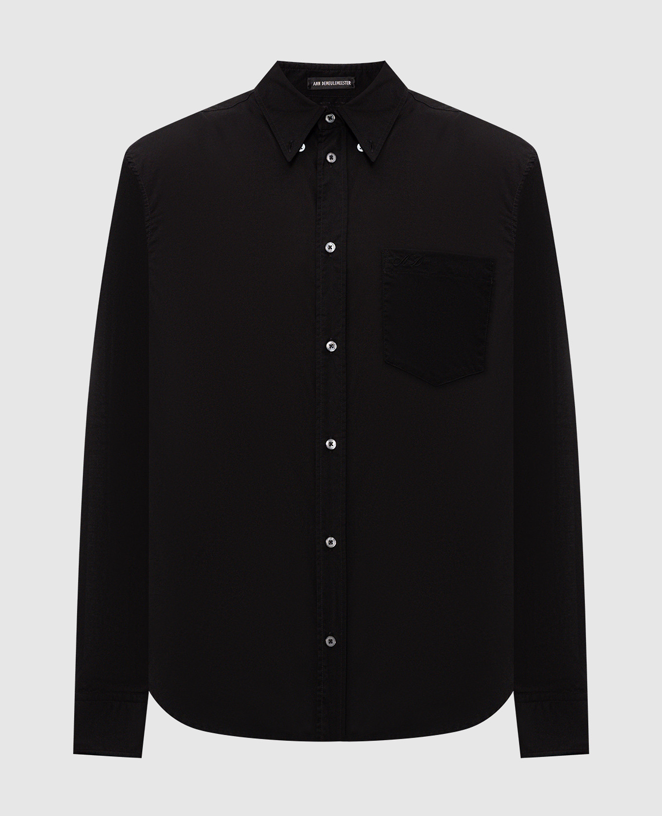 Black Wessel shirt with monogram embroidery Ann Demeulemeester