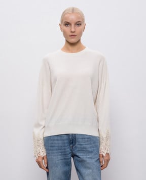 Brunello Cucinelli White cashmere jumper M12211900