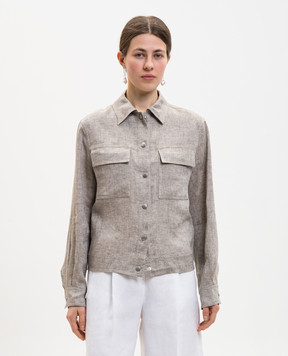 Peserico Beige linen jacket S25080D02600