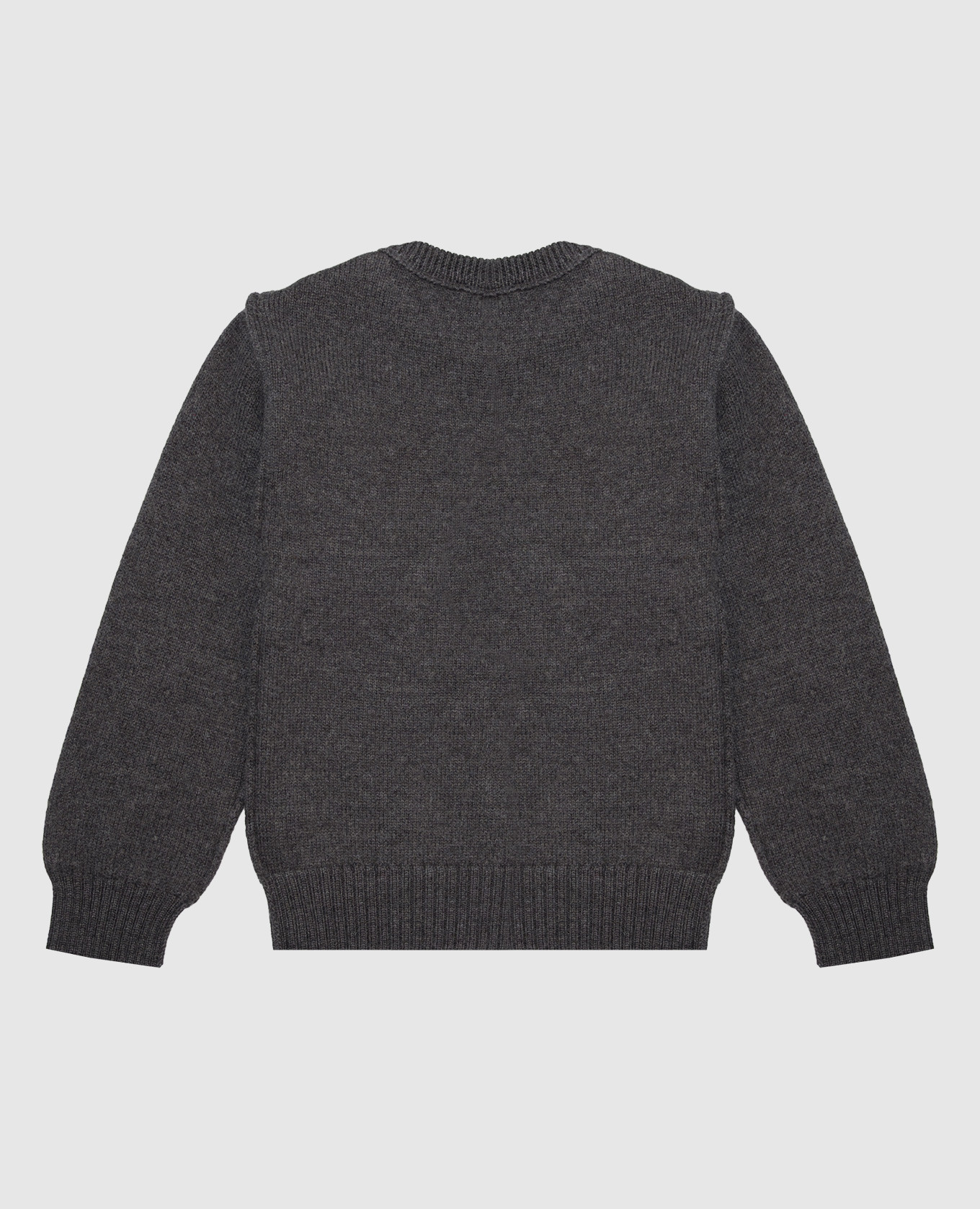 Children's gray wool sweater Ami Paris 2