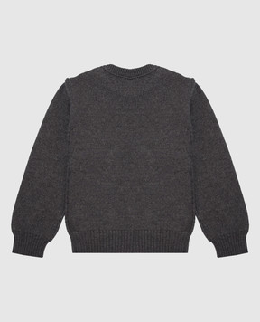 Ami Paris Children's gray wool sweater KKS847018