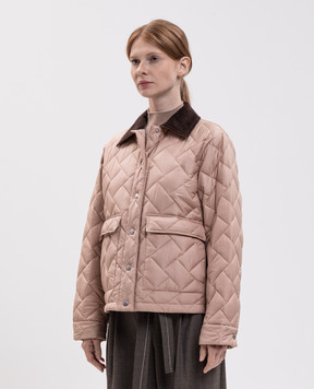 Peserico Beige quilted jacket A23031A6957