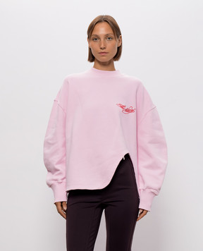 The Attico Pink sweatshirt with logo embroidery 261WCF00024JJF003AA