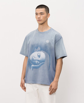 Misbhv Blue T-shirt with Moonlight Sonata print 260U143