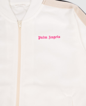 Palm Angels Children's white sports jacket with logo print PGBD002S26FAB001