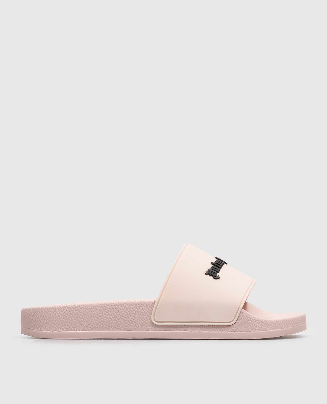 Pink sliders with textured logo Palm Angels