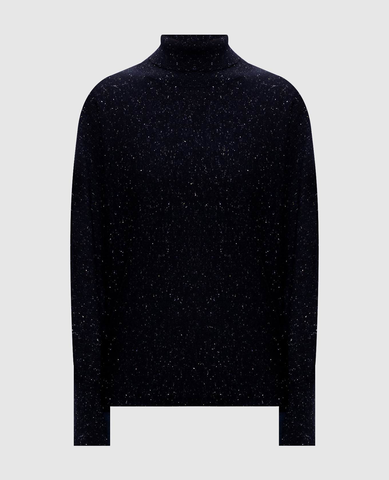 Blue wool golf with lurex