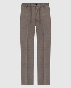 Stefano Ricci Brown wool pants M1T80A0003W501