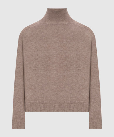 Beige ZARINA golf jacket made of wool and cashmere