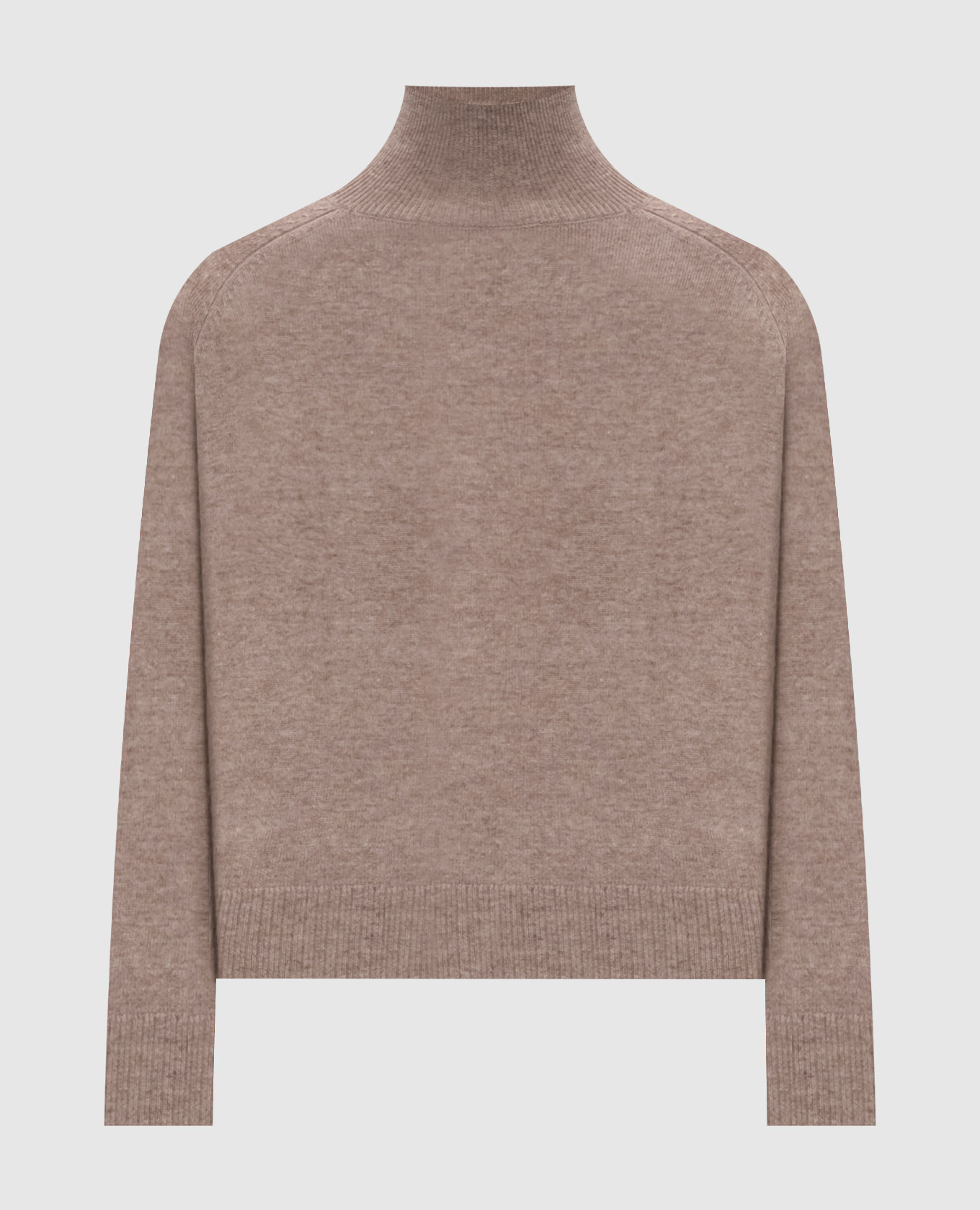 Beige ZARINA golfjas van wol en kasjmier.