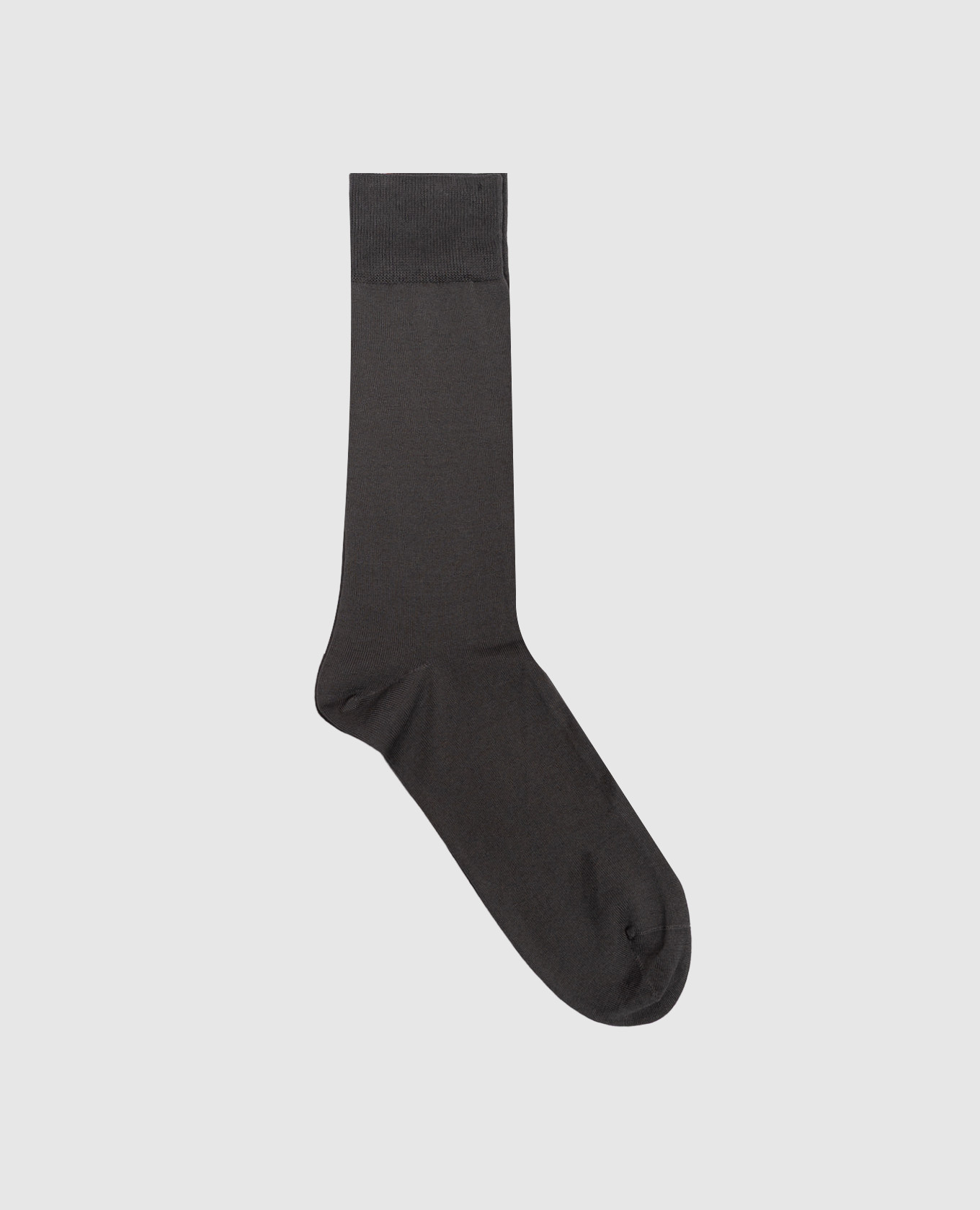 Gray socks with branded stripes