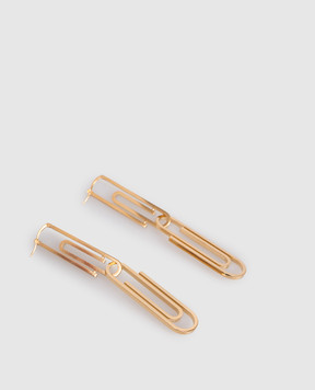 Off-White Gold Paperclip Earrings OWOD2ABS26MET001