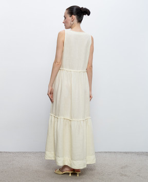 Peserico Yellow linen dress M02407T001617