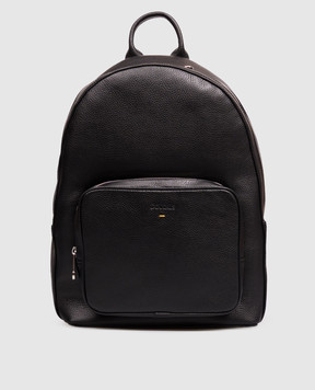 Doucal's Black leather backpack DZ001002UT972