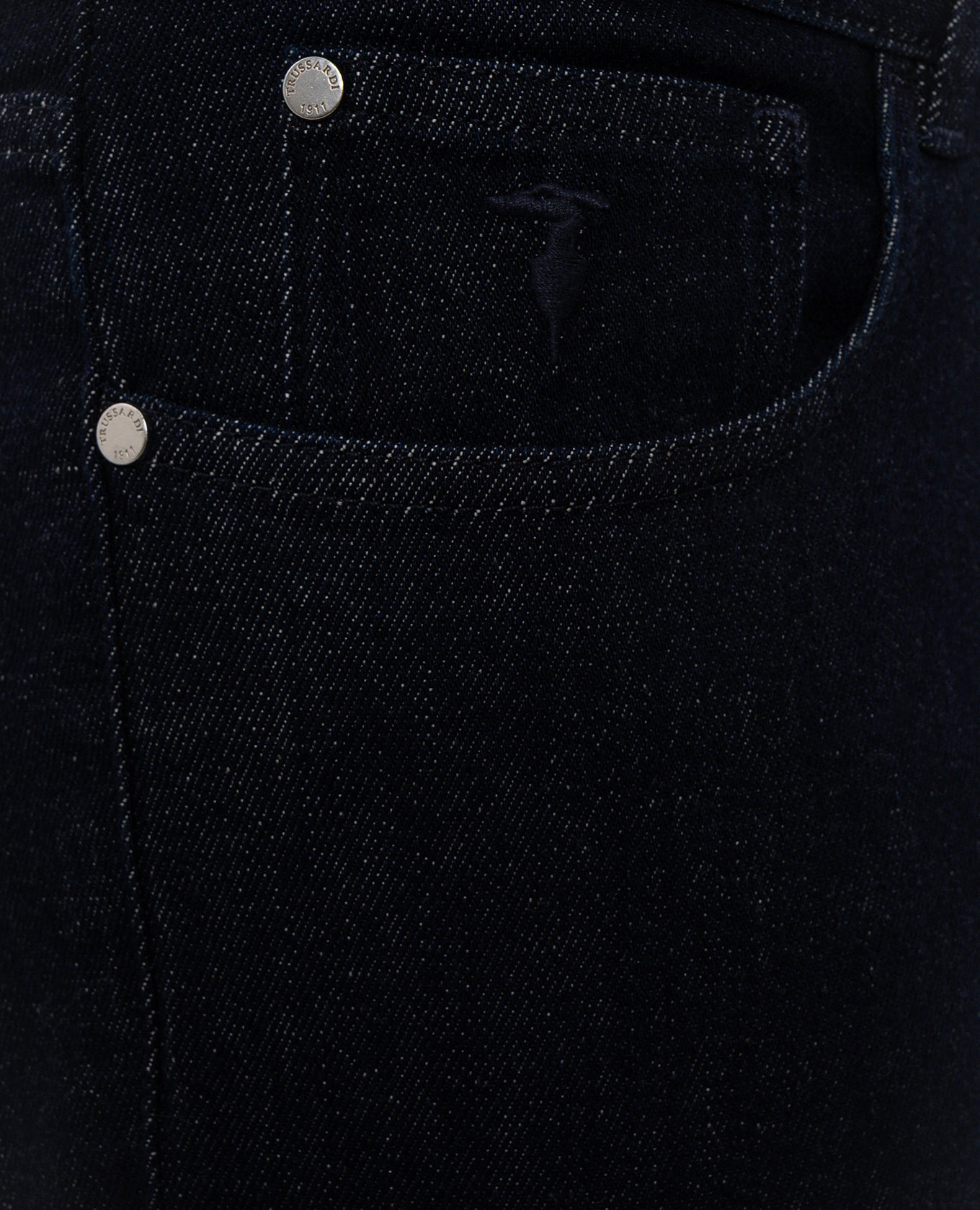 Blue jeans with logo patch Trussardi 5