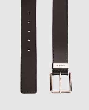Givenchy Black leather belt with logo engraving BK4067K1UY
