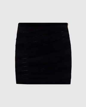 Balmain Black mini skirt HF1LA695KK34