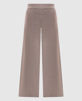 Allude Beige wool and cashmere pants with slits 26517614