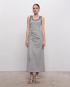 Simkhai White striped midi dress 3261030MJ