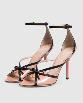 Valentino Bepointy pink patent leather sandals 8W2S0NY6DAL