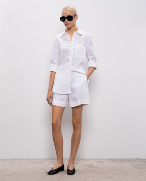 Babe Pay Pls White linen shorts D2600WMENFI