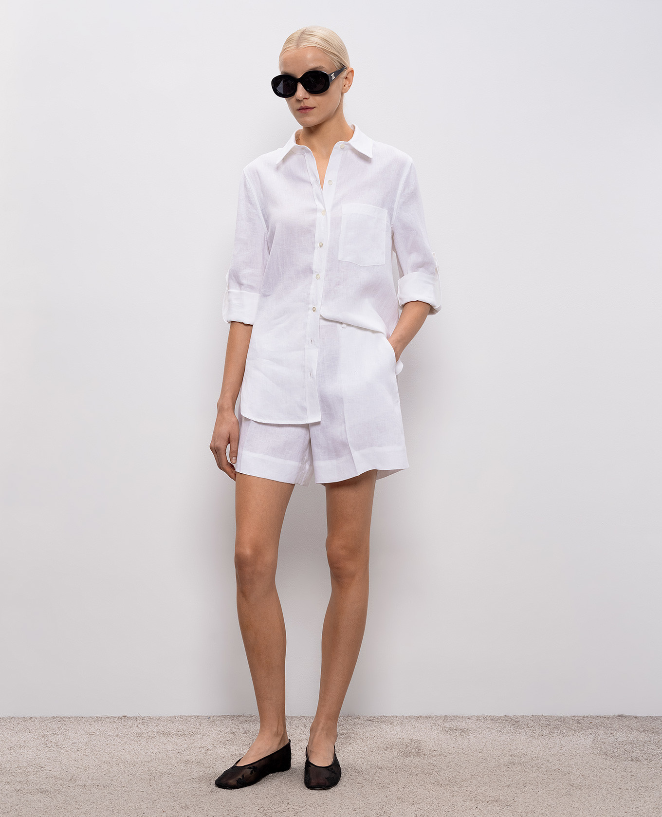 

White linen shorts Babe Pay Pls