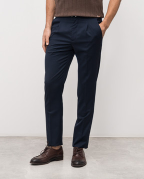 Enrico Mandelli Blue wool pants GYM02B4531