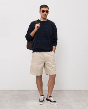 Iceberg Blue jumper with a pattern A0067604