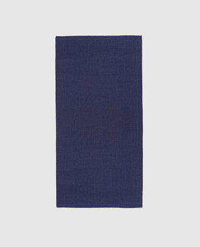 TESSITURA TOSCANA TELERIE Blue linen serving napkin TIZIANO NT120001060037