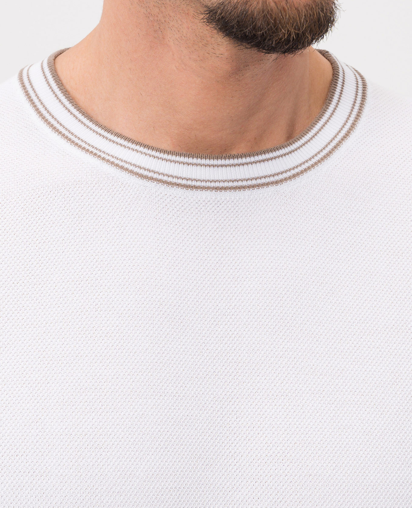 

White t-shirt with edging Peserico