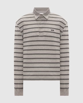 Vetements Gray striped polo shirt MH27PO177G