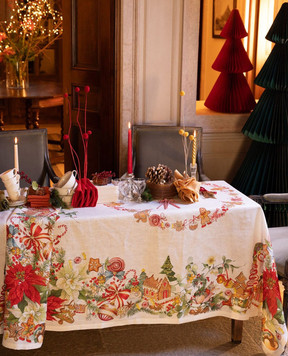 TESSITURA TOSCANA TELERIE White tablecloth MARZAPE NT250119020067