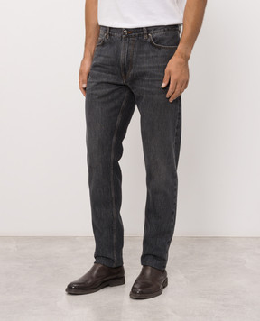 ISAIA Gray jeans with a worn effect PND005DJ127