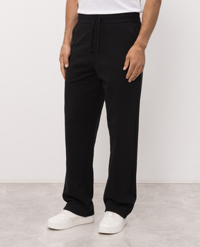 Balmain Black sweatpants with logo embroidery HH1PQ439BD59