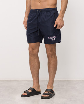 Iceberg Blue logo print swim shorts ICE26MBM01