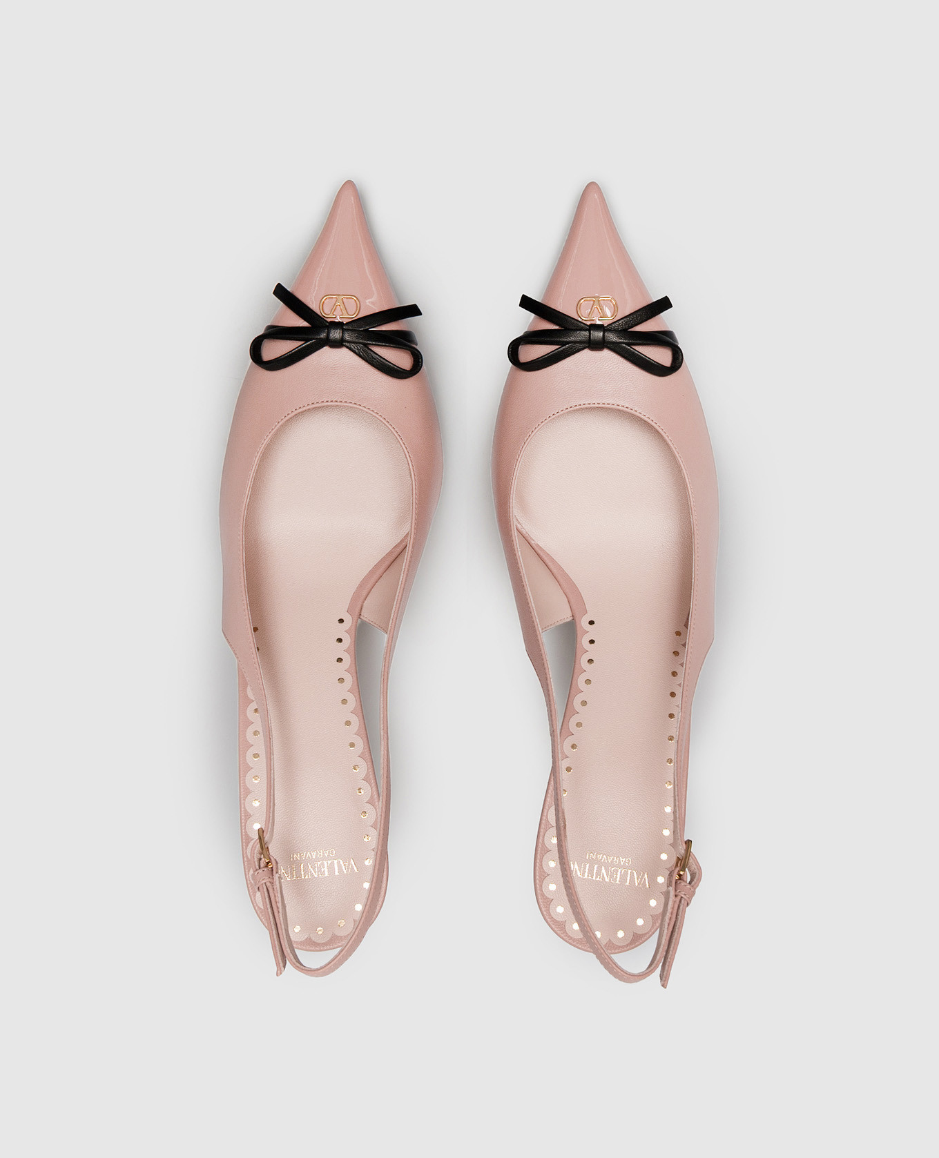 

Bepointy pink leather slingbacks Valentino