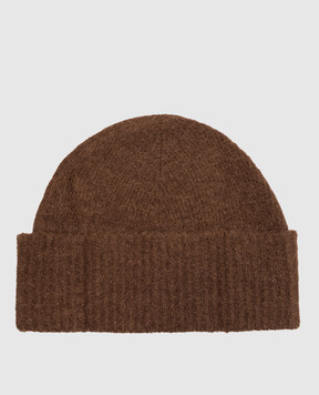 Ami Paris Brown hat with patch UBO005KN0135m