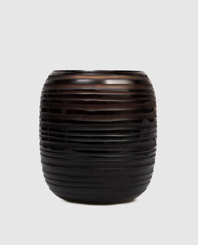 Onno Sphere Amber XL candle with Zanzibar scent in a glass candle holder ON201Z