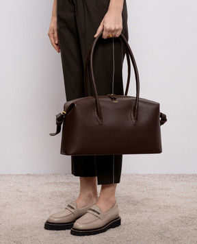YUZEFI Brown leather bag BRIOCHE BRIOCHEDUFFLE