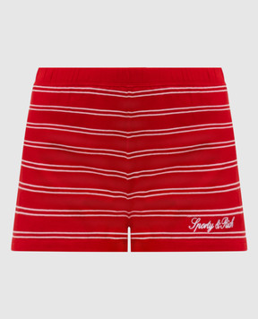 Sporty & Rich Red striped shorts SH071710326RE33