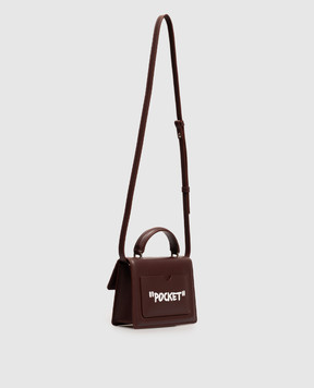 Off-White Burgundy leather Jitney Baby bag OWWNP13F26LT01