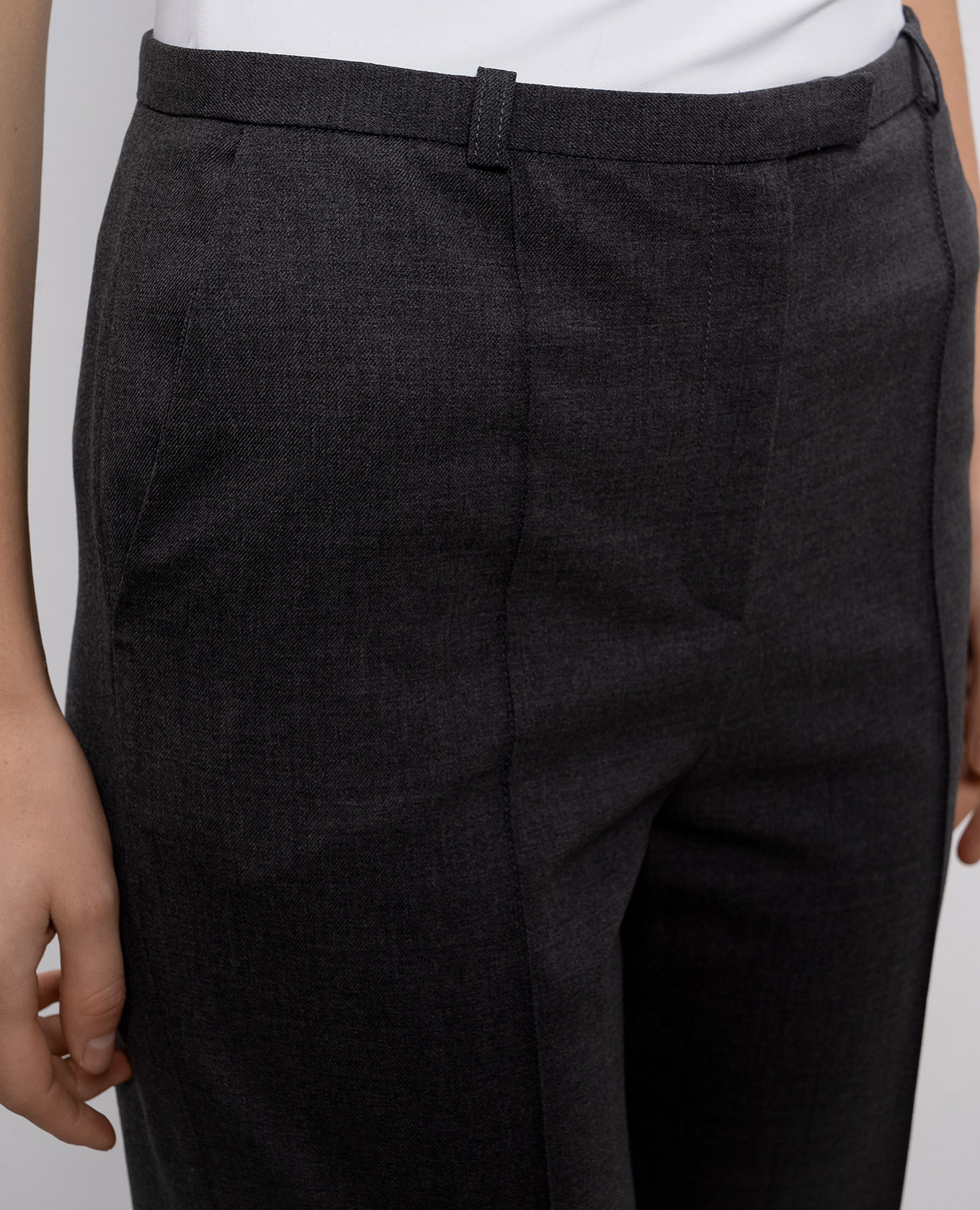 

MALKA gray wool pants Loulou de Saison, Grey